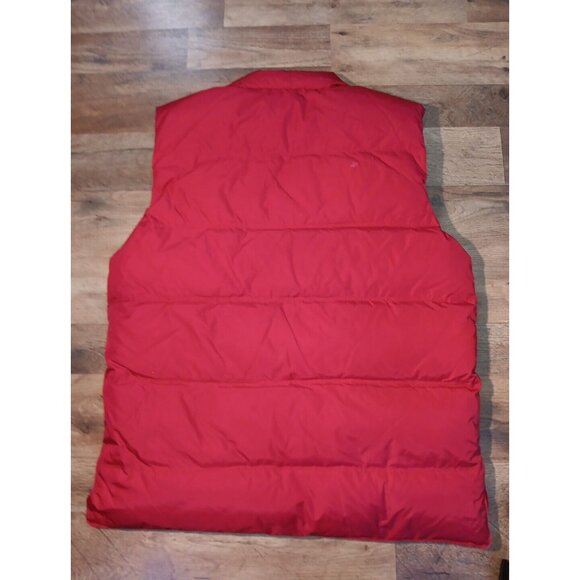 Vintage Orvis Men’s Puffer Vest Size Med Red Full Zip Duck Down - Picture 5 of 6